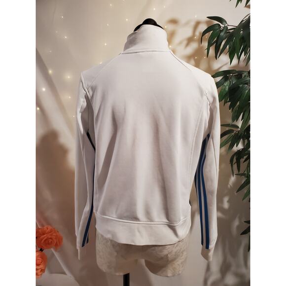 Vtg Y2K Adidas Womens 3 Stripe Zip Track Jacket Size L Pockets 2005 Active Sport - Picture 4 of 15